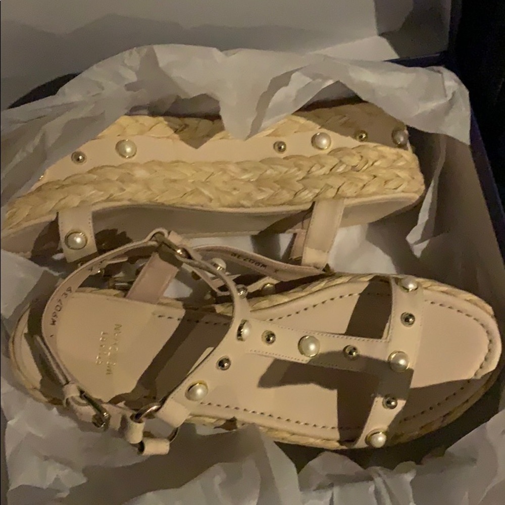 NIB STUART WEITZMAN BE RAFFIA SANDALS 9.5 🔥 - Picture 5 of 6